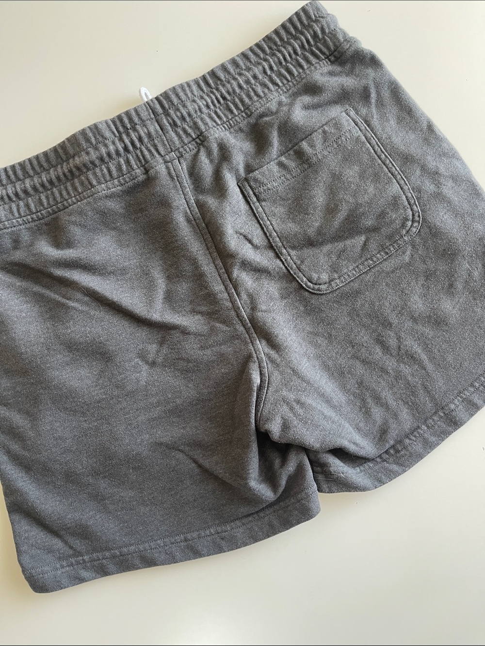Men’s Charcoal Gray Drawstring Lounge Shorts - Picture 3 of 3